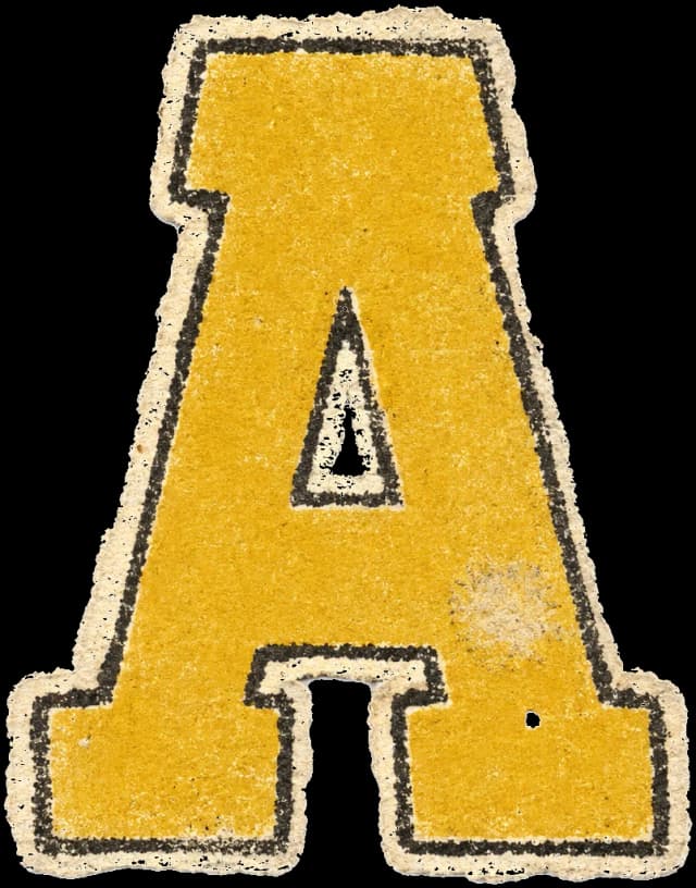 Block letter A — group placement